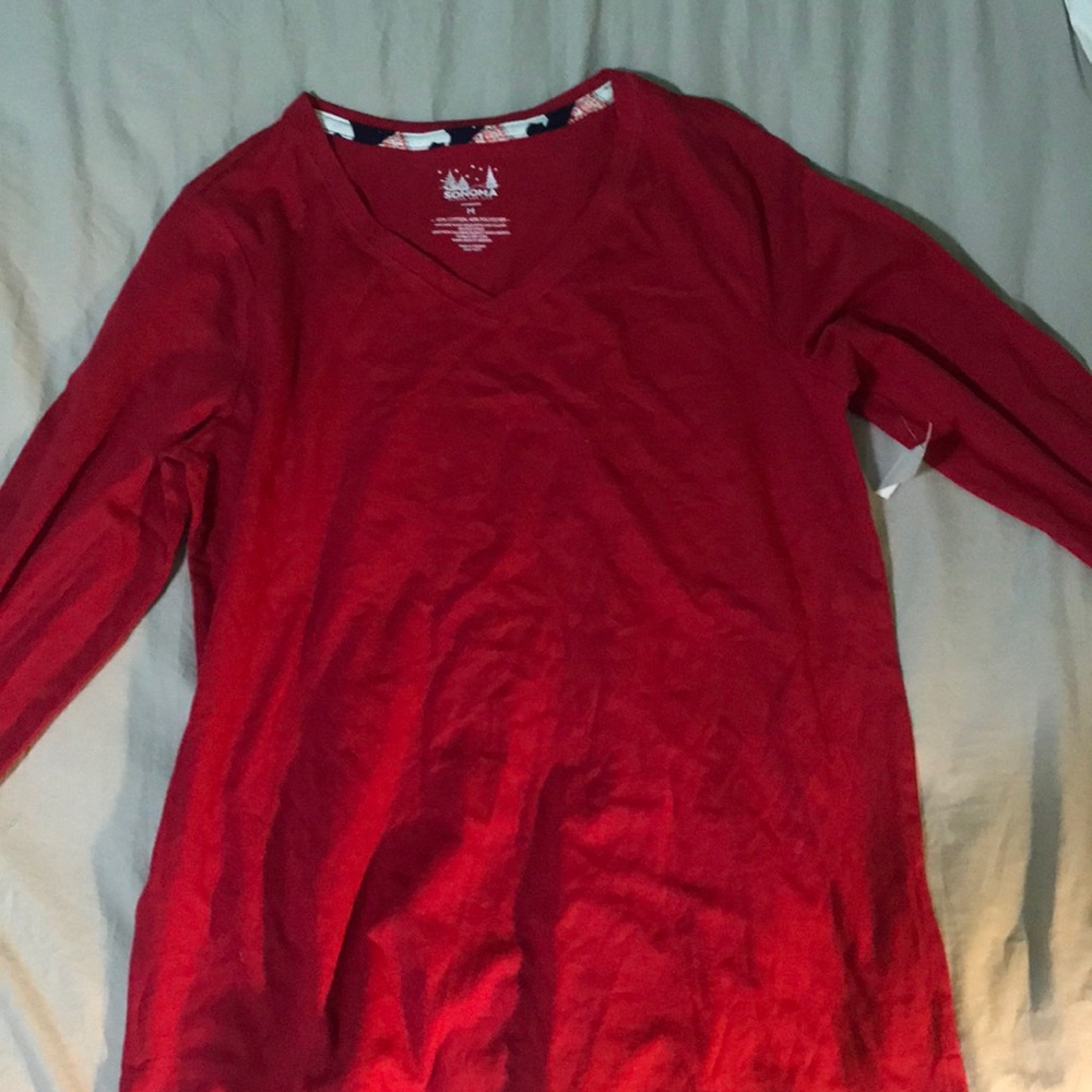 Red long sleeve (go out shirt or sleep)